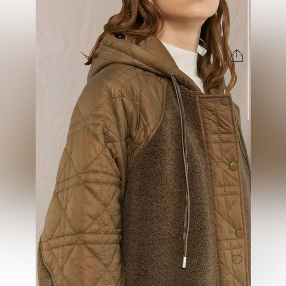 NAP Loungewear Sherpa Fleece Quilted Jacket - Picture 4 of 13